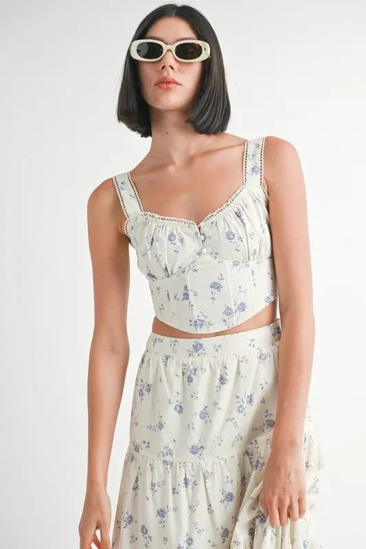Floral Bustier Top